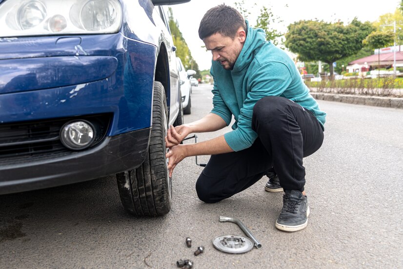 Remove the Flat Tyre